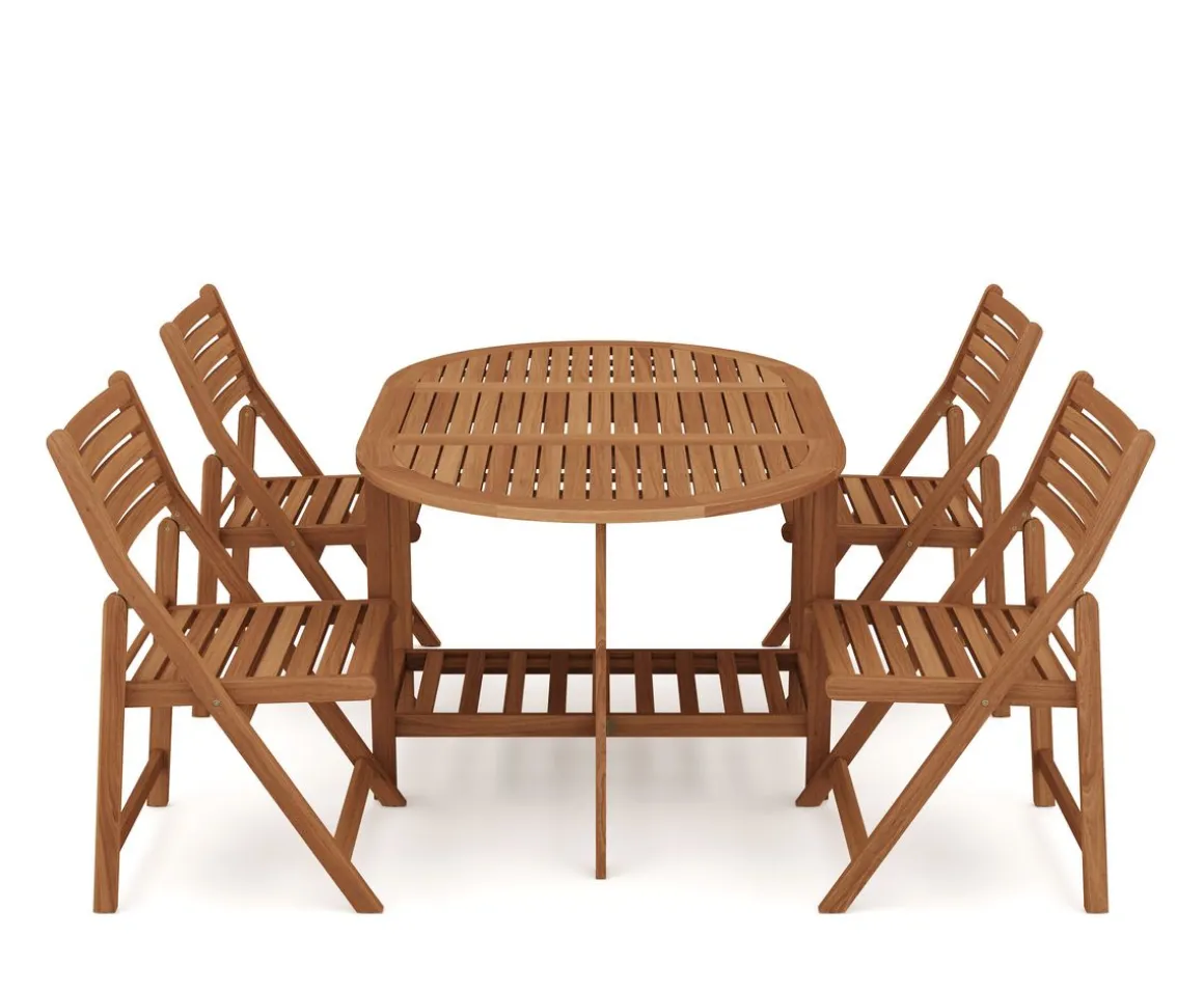 Gartenmöbel Set Holz TARRAGONA 5-teilig