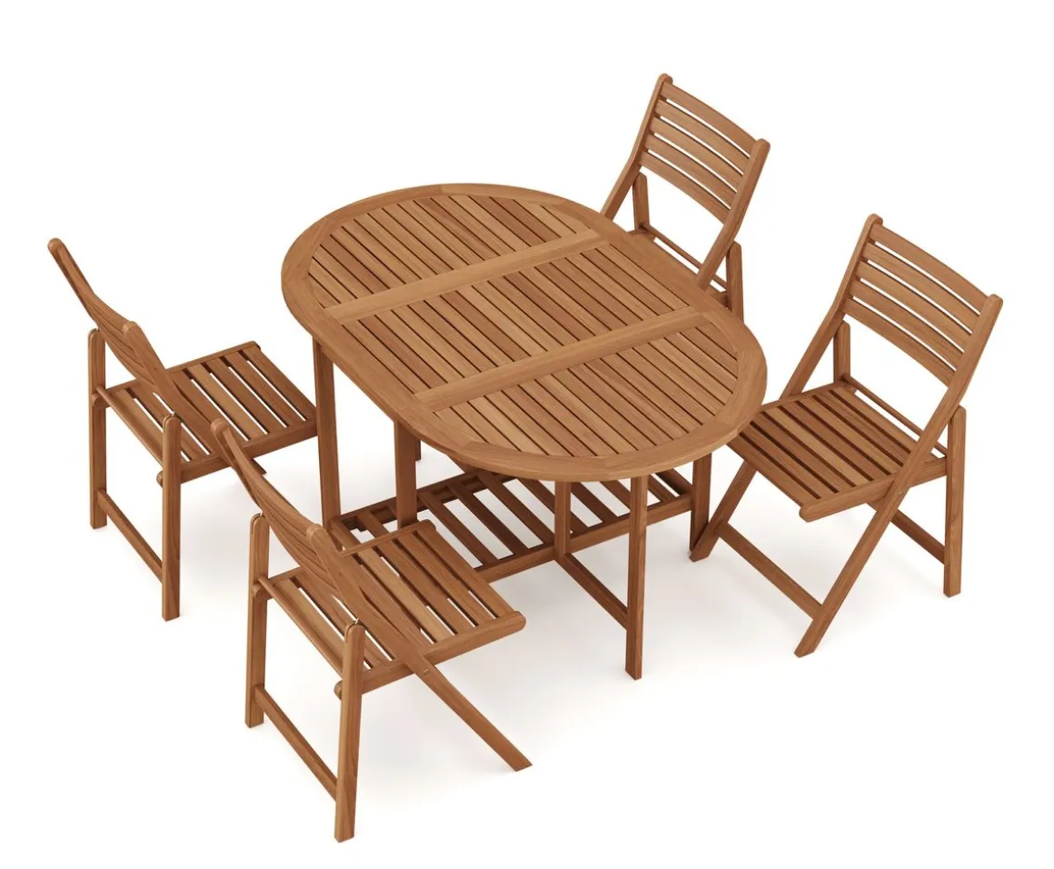 Gartenmöbel Set Holz TARRAGONA 5-teilig