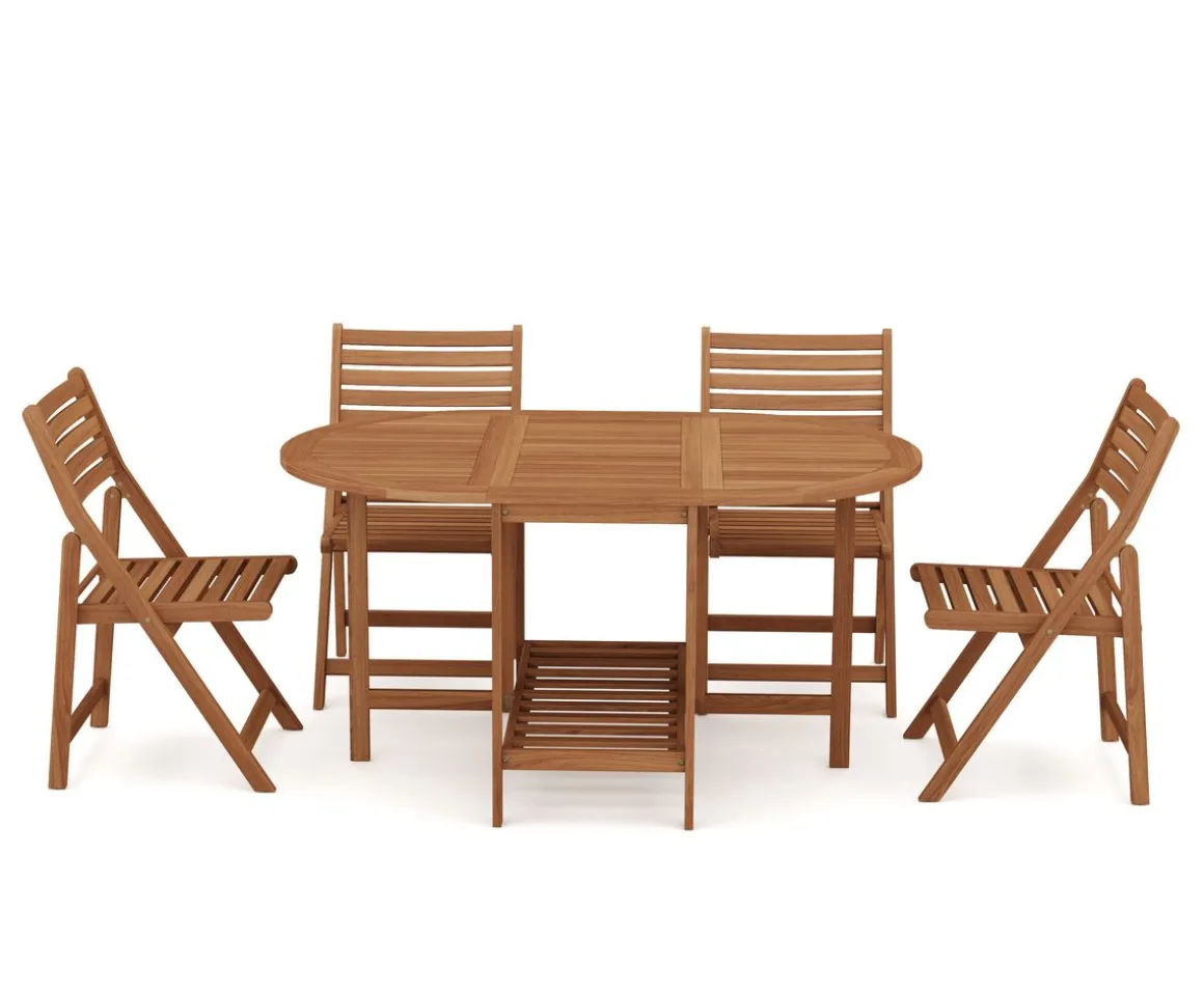 Gartenmöbel Set Holz TARRAGONA 5-teilig