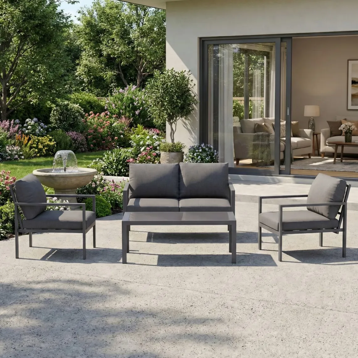 Gartenmöbel Set KAPLAN anthrazit | GONSER.CH