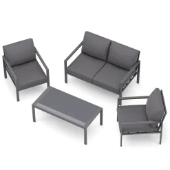 Gartenmöbel Set KAPLAN anthrazit | GONSER.CH