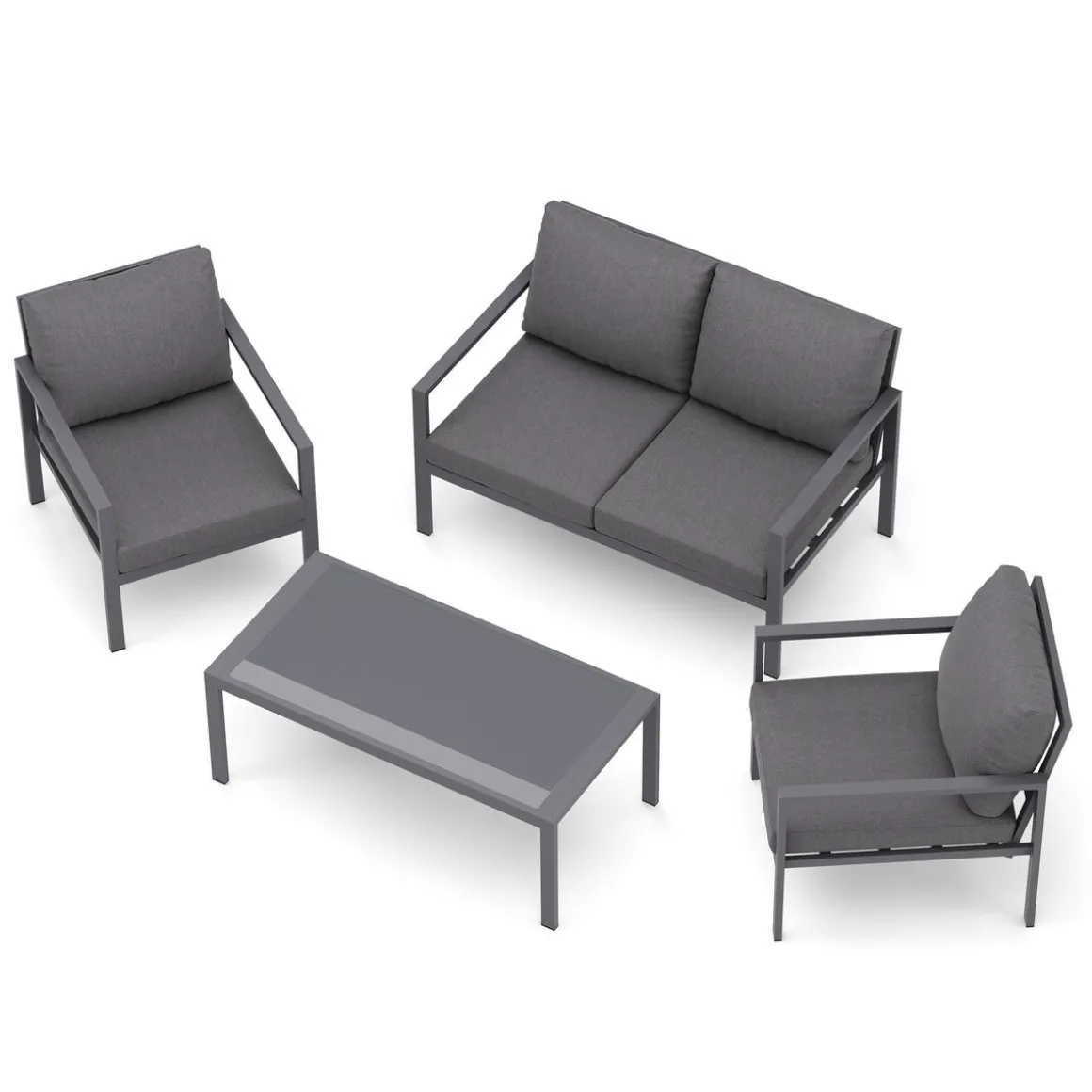 Gartenmöbel Set KAPLAN anthrazit | GONSER.CH