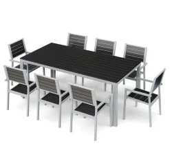 Gartenmöbel Set KAVO 8 Stühle anthrazit