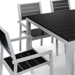 Gartenmöbel Set KAVO 8 Stühle anthrazit