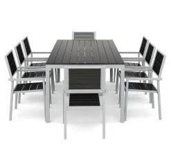 Gartenmöbel Set KAVO 8 Stühle anthrazit