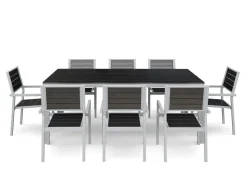Gartenmöbel Set KAVO 8 Stühle anthrazit