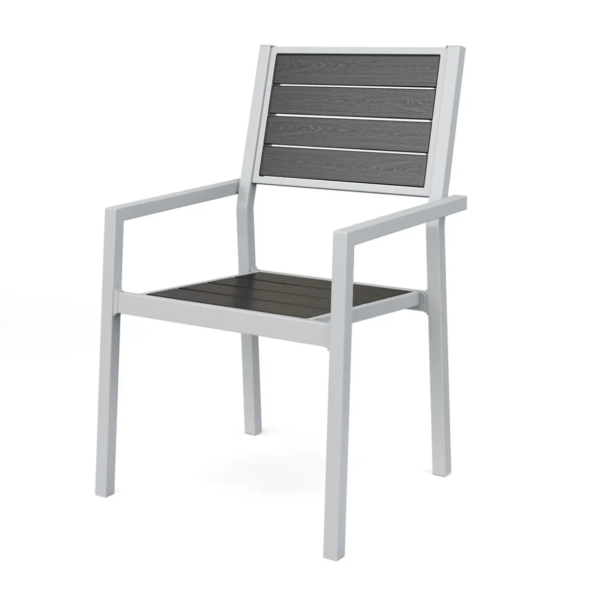 Gartenmöbel Set KAVO 2 Stühle + 2 Bänke anthrazit
