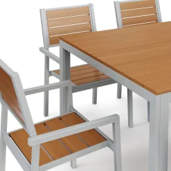 Gartenmöbel Set KAVO 8 Stühle braun