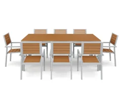 Gartenmöbel Set KAVO 8 Stühle braun