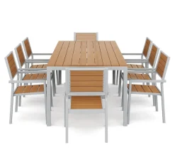 Gartenmöbel Set KAVO 8 Stühle braun