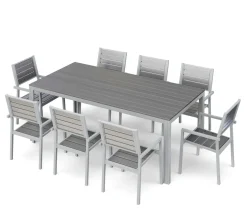 Gartenmöbel Set KAVO 8 Stühle grau