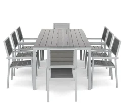 Gartenmöbel Set KAVO 8 Stühle grau