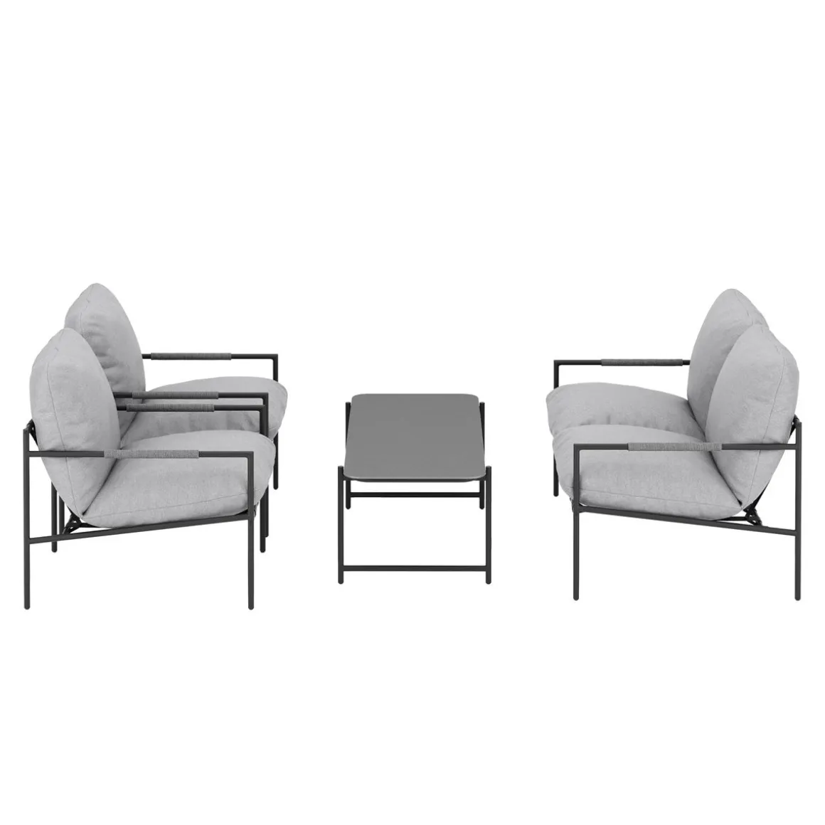 Gartenmöbel Set KOEN grau
