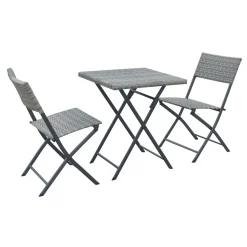 Gartenmöbel Set LAGO Rattan grau