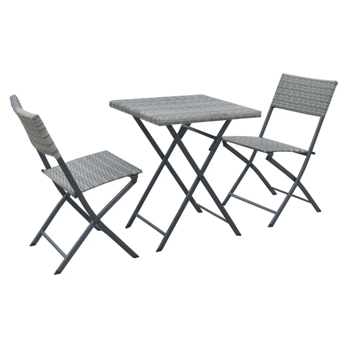 Gartenmöbel Set LAGO Rattan grau