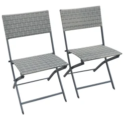 Gartenmöbel Set LAGO Rattan grau