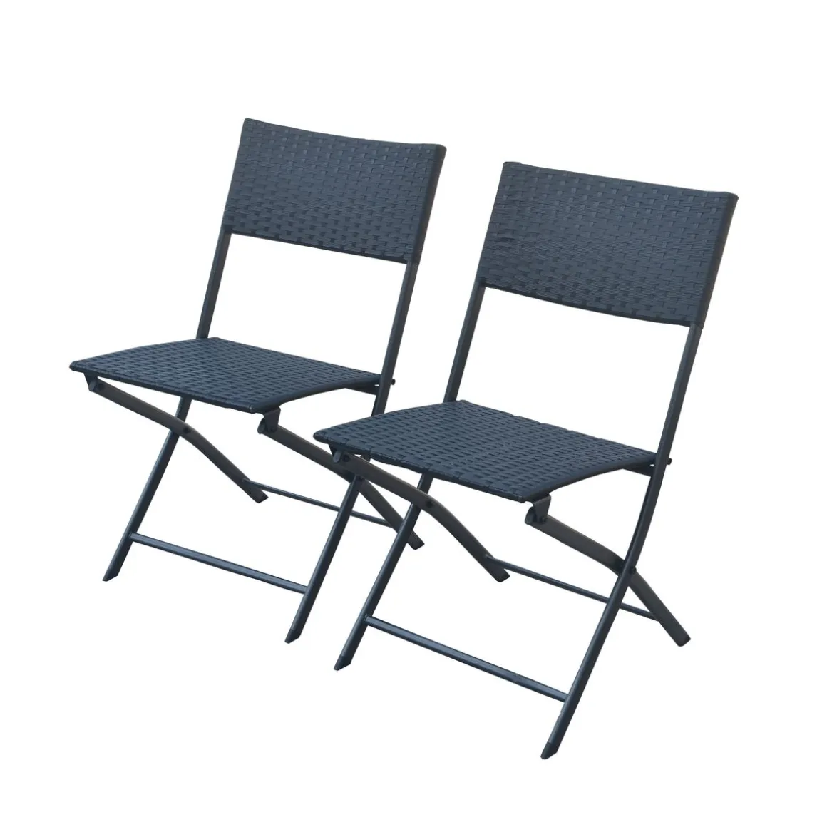 Gartenmöbel Set LAGO Rattan schwarz