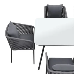 Gartenmöbel Set MARCELLO 7-teilig anthrazit