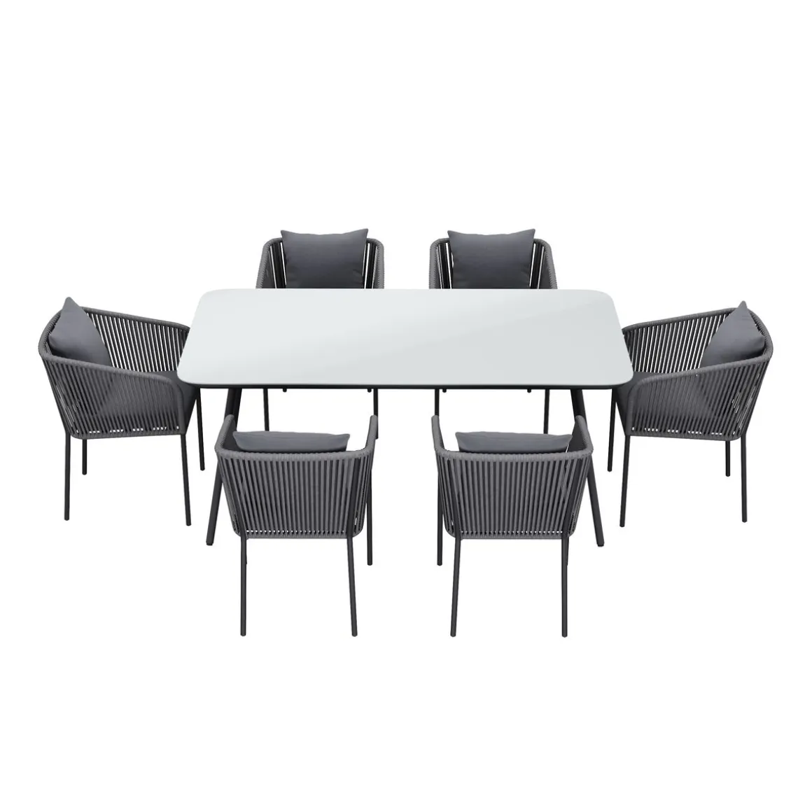 Gartenmöbel Set MARCELLO 7-teilig anthrazit