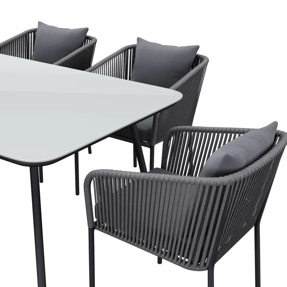 Gartenmöbel Set MARCELLO 7-teilig anthrazit