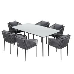 Gartenmöbel Set MARCELLO 7-teilig anthrazit