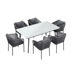 Gartenmöbel Set MARCELLO 7-teilig anthrazit