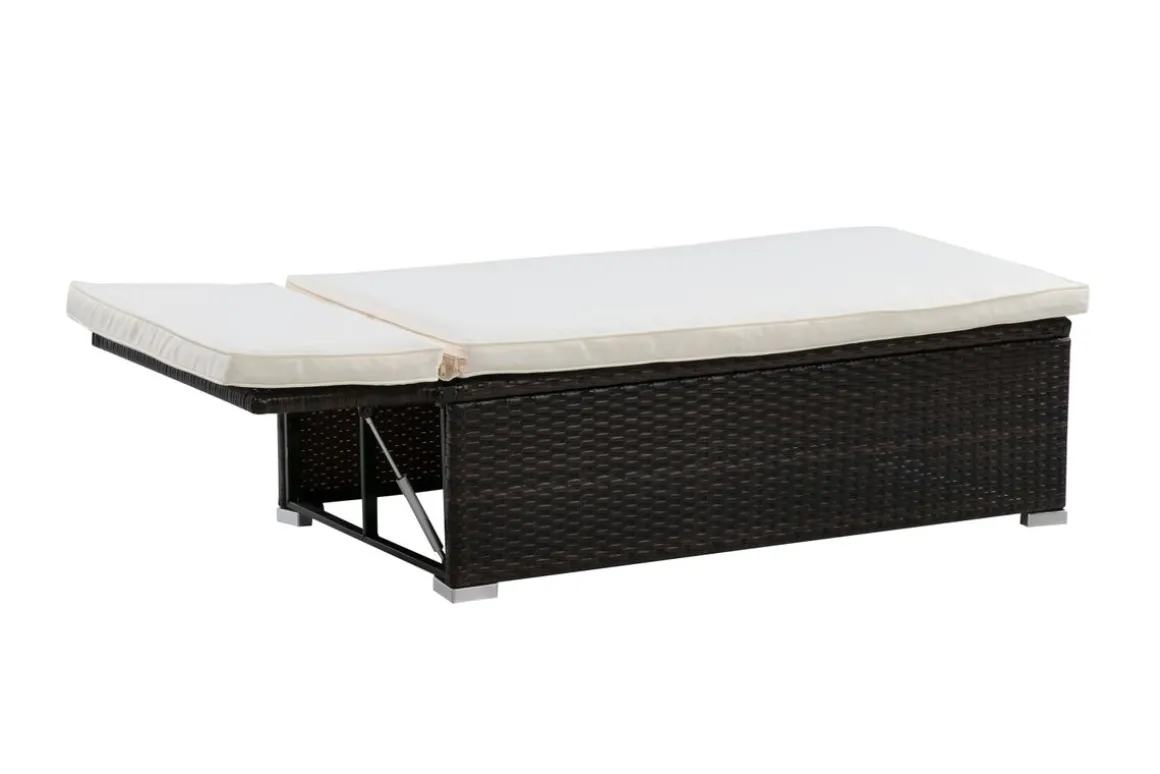 Gartenmöbel Set MONTEREY braun/beige