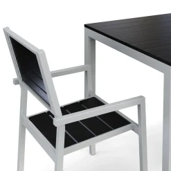 Gartenmöbel Set NELI 2 Stühle anthrazit