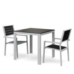 Gartenmöbel Set NELI 2 Stühle anthrazit