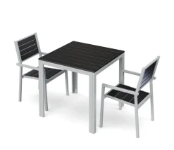 Gartenmöbel Set NELI 2 Stühle anthrazit