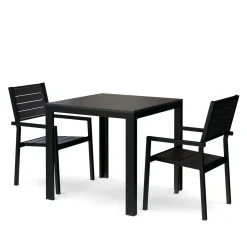 Gartenmöbel Set NELI 2 Stühle schwarz