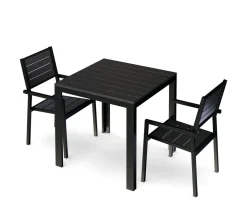 Gartenmöbel Set NELI 2 Stühle schwarz