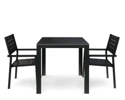 Gartenmöbel Set NELI 2 Stühle schwarz