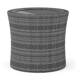 Gartenmöbel Set Rattan BROOKLYN stapelbar grau