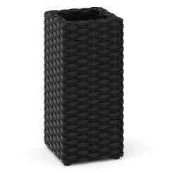 Gartenmöbel Set Rattan BROOKLYN stapelbar schwarz