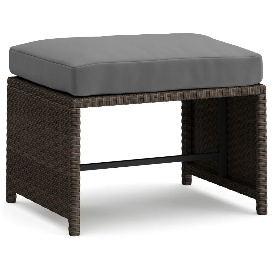 Gartenmöbel Set Rattan EREN braun/anthrazit