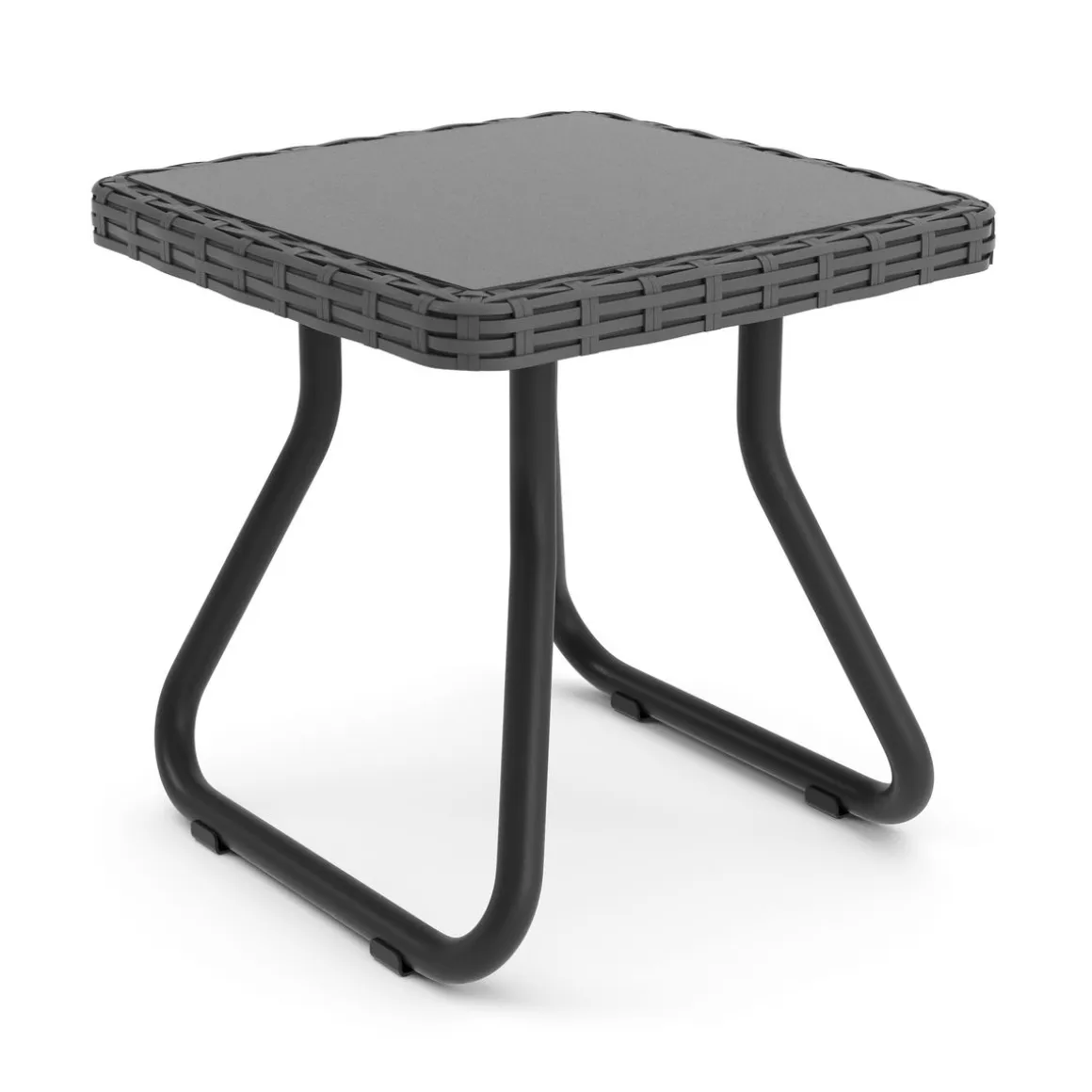 Gartenmöbel Set Rattan MERIVA grau