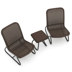 Gartenmöbel Set Rattan MERIVA braun