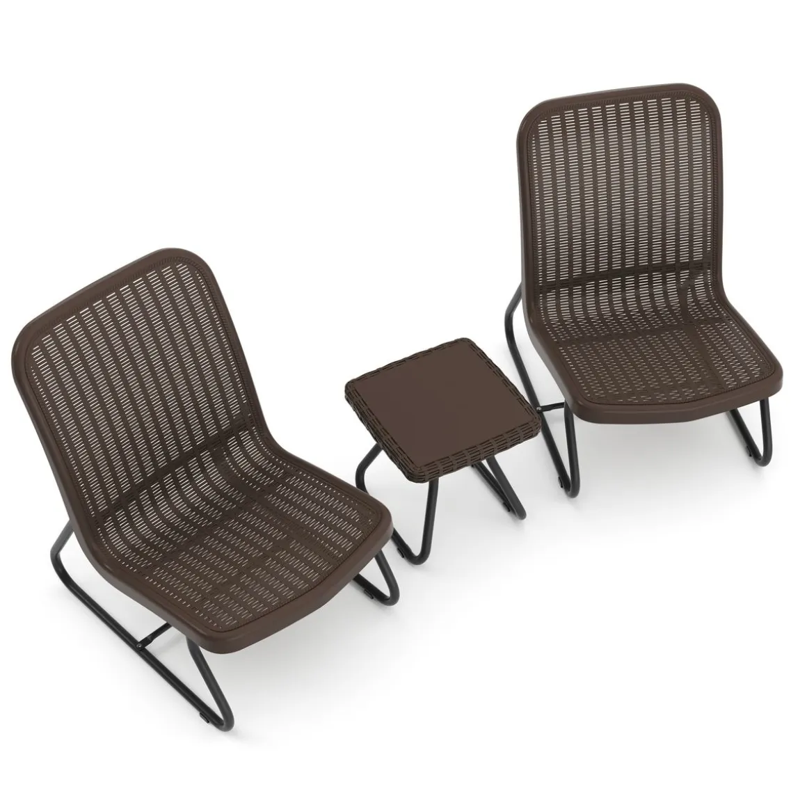 Gartenmöbel Set Rattan MERIVA braun