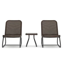 Gartenmöbel Set Rattan MERIVA braun