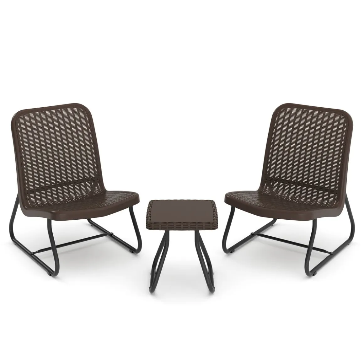 Gartenmöbel Set Rattan MERIVA braun