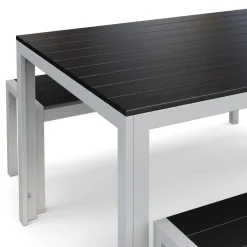Gartenmöbel Set RIVI 2 Bänke anthrazit
