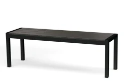 Gartenmöbel Set RIVI 2 Bänke schwarz