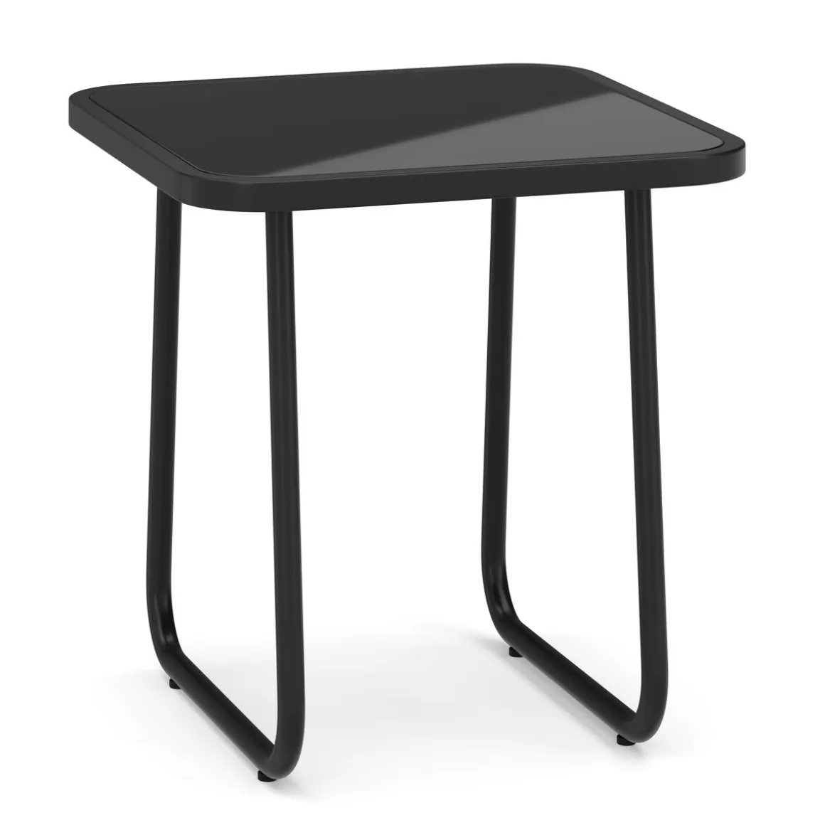 Gartenmöbel Set RUBEN 3-teilig schwarz