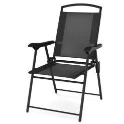 Gartenmöbel Set SILVANO mit Schirmloch schwarz