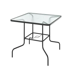 Gartenmöbel Set SILVANO mit Schirmloch schwarz