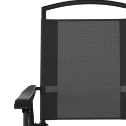 Gartenmöbel Set SILVANO mit Schirmloch schwarz