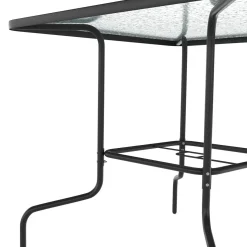 Gartenmöbel Set SILVANO mit Schirmloch beige/schwarz