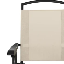 Gartenmöbel Set SILVANO mit Schirmloch beige/schwarz