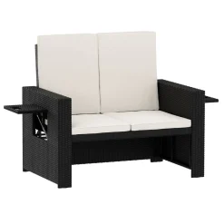 Gartenmöbel Set TAMPA schwarz/beige